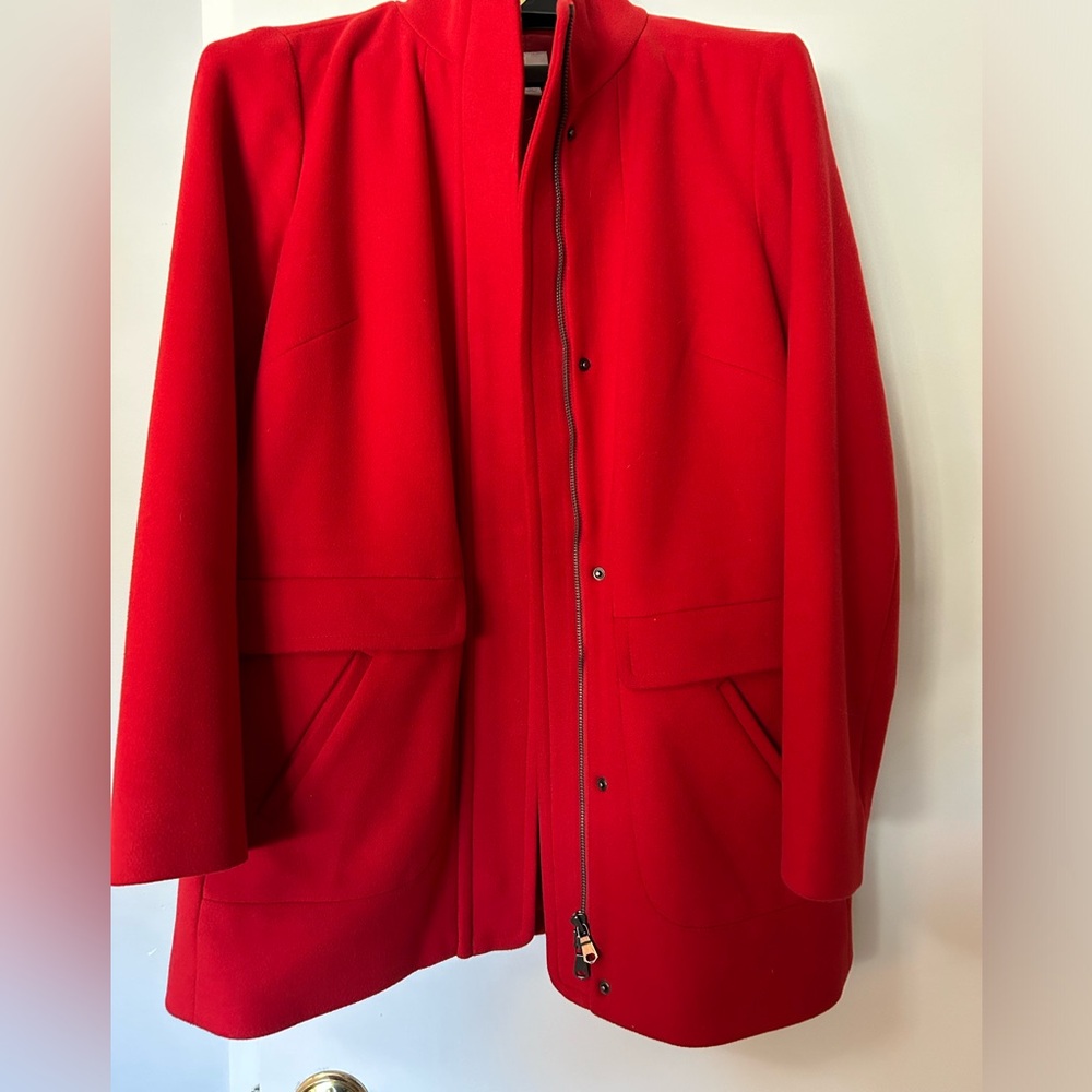 J Jill Ultra Soft Cambridge Coat, Red XS Petite Like new